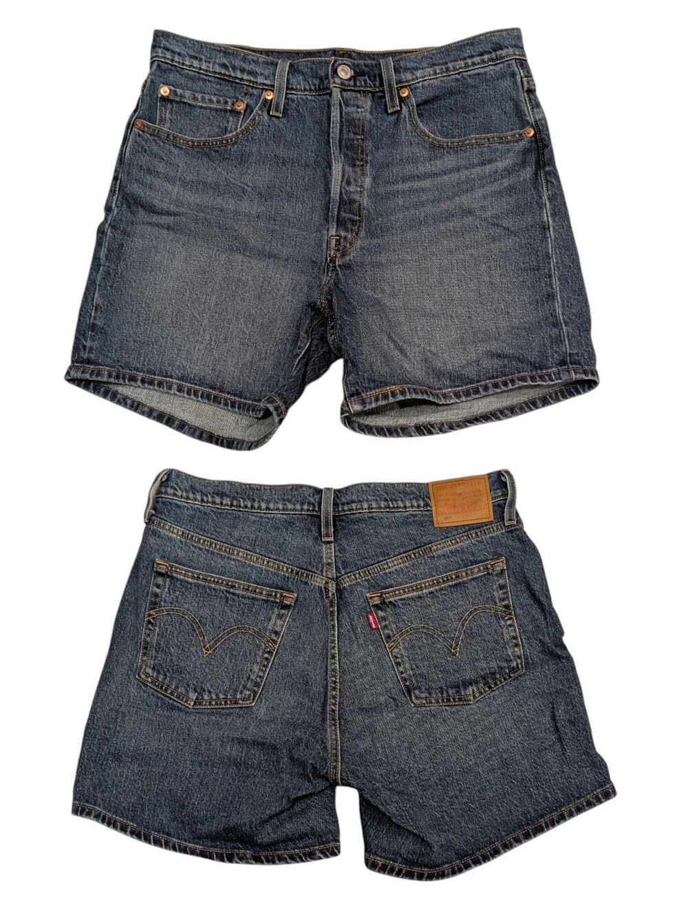 Levi's 501 Mid Thigh High Rise Premium Denim Shorts Size 31